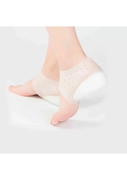 Topuk Yükseltici Topuk Çorabı - Beyaz indirimleri
