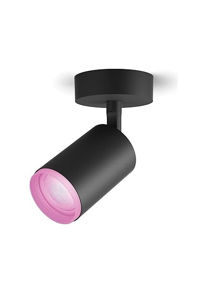 Hue Fugato Single Spot Lamba, Akıllı LED Ampul Ile, Siyah, 1X5.7W 230V