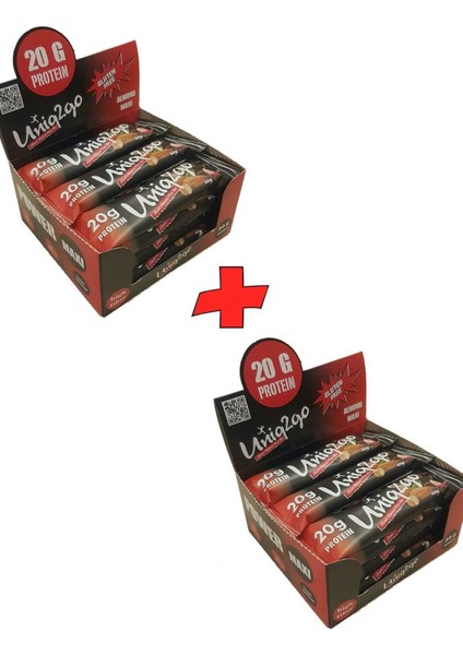 Power Almond Maxibar 65 gr Protein Bar % 30 Protein x 2 Kutu 24