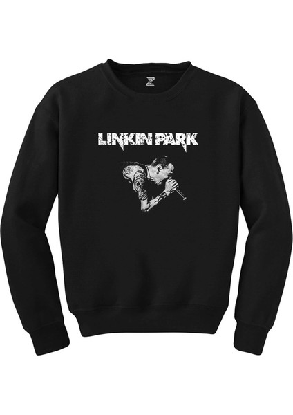 Linkin Park Chester Konser Siyah Sweatshirt