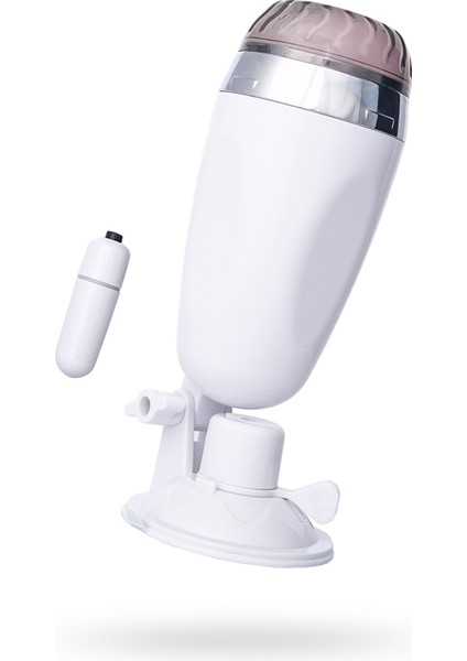 Eller Serbest Özellikli ve Titreşimli Mastürbatör - Gerçekçi Tasarım A-Toys By Toyfa Coochy Gerçekçi Masturbator, Tpr, Beyaz, 21 cm