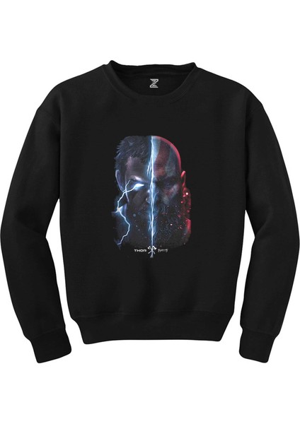 God Of War Ragnarok Thor Siyah Sweatshirt