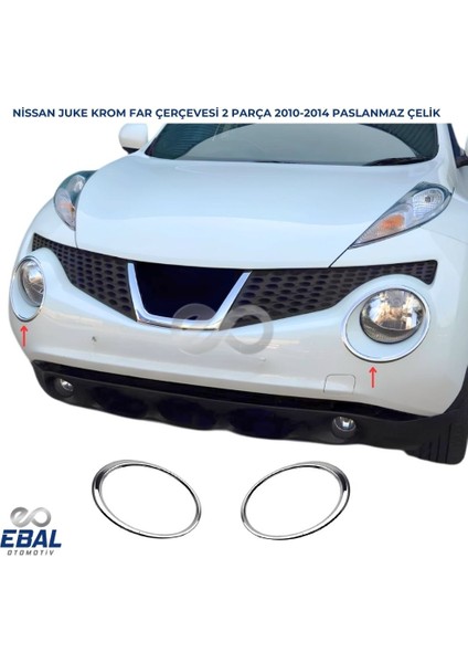 Nissan Juke Krom Far Çerçevesi 2 Prç. 2010-2014 Arası P. Çelik