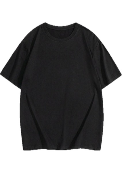 Eagle Baskılı Bisiklet Yaka Oversize Erkek Tshirt fırsatları