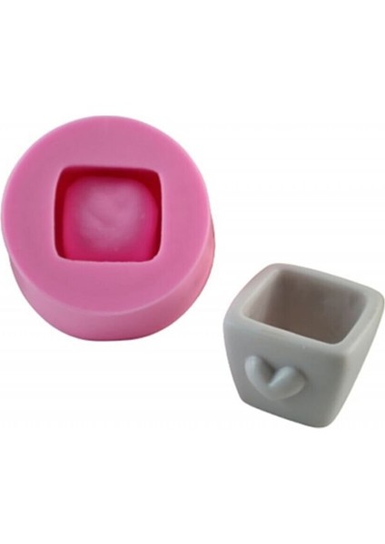 Kalpli Minyatür Kare Sükülent Saksı Silikon Kalıp K-176 fiyatları