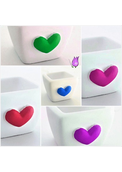 Kalpli Minyatür Kare Sükülent Saksı Silikon Kalıp K-176