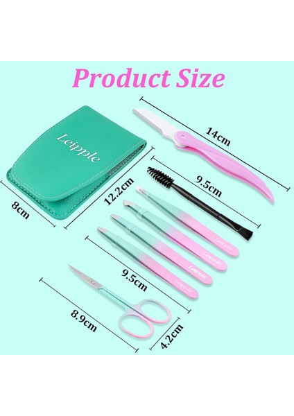 Kadınlar Için 7 Parça Cımbız Seti Seyahat Kılıflı Cımbız Seti Makaslı Tıraşlı Paslanmaz Çelik Şık fiyatları