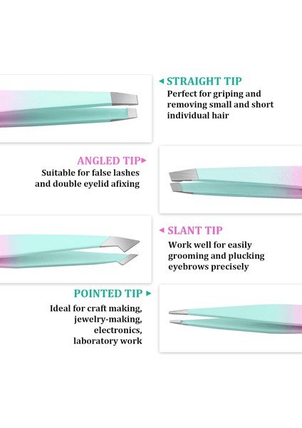 Kadınlar Için 7 Parça Cımbız Seti Seyahat Kılıflı Cımbız Seti Makaslı Tıraşlı Paslanmaz Çelik Şık fırsatları
