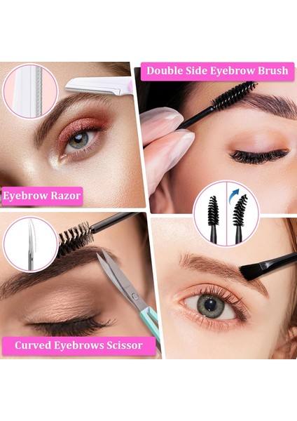 Kadınlar Için 7 Parça Cımbız Seti Seyahat Kılıflı Cımbız Seti Makaslı Tıraşlı Paslanmaz Çelik Şık indirimleri