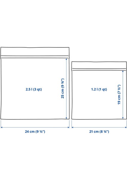 50 Adet Kilitli Buzdolabı Poşeti Ikea Kilitlenebilir Poşet (25 Adet 2,5 Litre + 25 Adet 1,2 Litre) Desenli Kilitli Torba modelleri