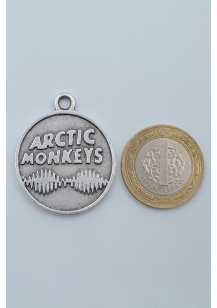 Arctic Monkeys Gümüş Kaplama Deri İp Kolye
