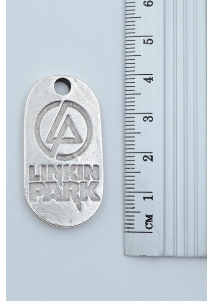 Linkin Park Gümüş Kaplama Deri İp Kolye