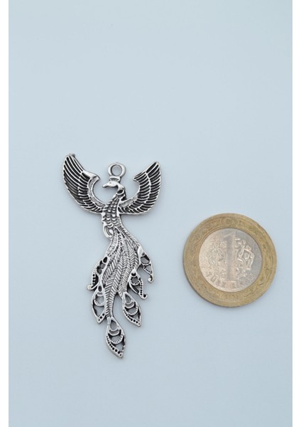 Zümrüdü Anka Kuşu Örme Zincir Kolye - Gümüş Kaplama - Erkek Kadın Kolye - NO:1270 fırsatları