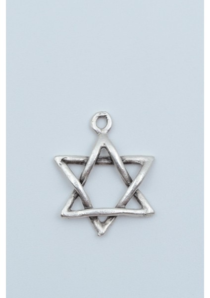 Minimal Pentagram Gümüş Kaplama Kolye Ucu