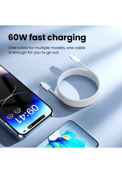 Iphone 15 /pro/promax/plus/ 16 /pro/promax/plus ve IPAD Uyumlu 60W Hızlı Şarj Kablosu 1 mt Usb-C fiyatları