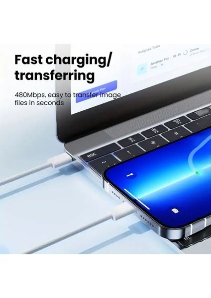 Iphone 15 /pro/promax/plus/ 16 /pro/promax/plus ve IPAD Uyumlu 60W Hızlı Şarj Kablosu 1 mt Usb-C modelleri