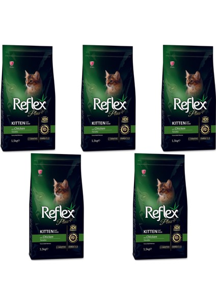 Plus Tavuklu Yavru Kedi Maması 1.5 kg - 5 Adet