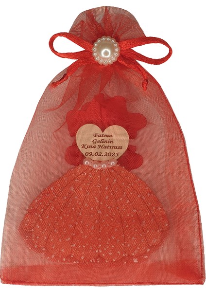 Düğün Nişan Nikah Kına Söz Hediyelik Elbise Model Çiçek Süslü Magnet 25 Adet modelleri