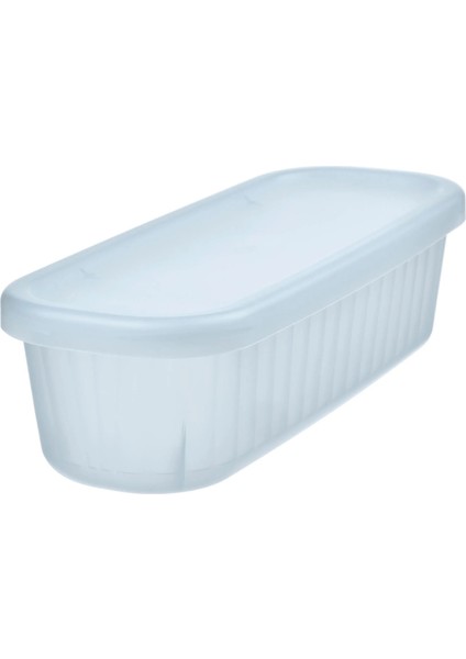 3 Adet Çekmece Içi Plastik Kapaklı Saklama Kabı 9X24X7 cm Ikea 3'lü Set Dolap Içi Düzenleme Kabı Mavi