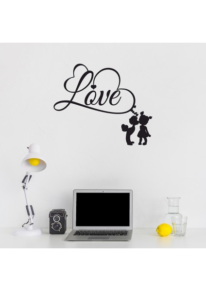 Dekoratif Mdf Lazer Kesim Love Yazılı Figür Tablo
