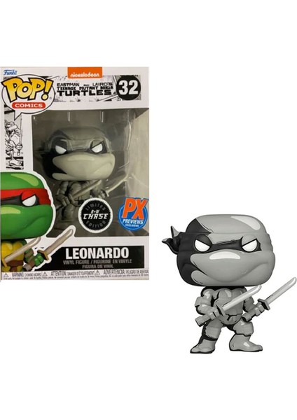 Pop Teenage Mutant Ninja Turtles - Leonardo 32 Px B+W Limited Chase Edition Figür