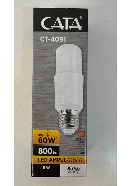 5 Adet CT-4091 Cata 8W Beyaz LED Ampul modelleri