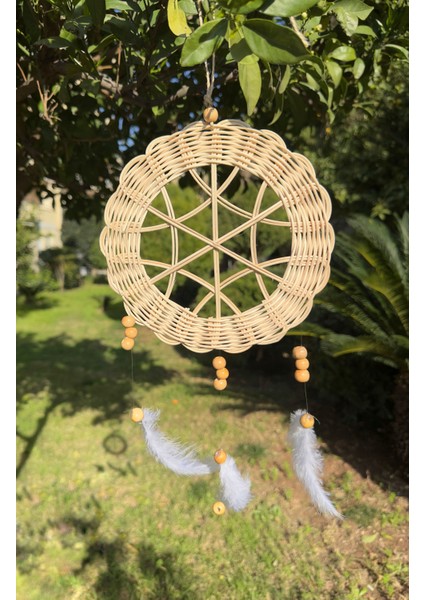 Rattan Düş Kapanı Kapı Süsü Rüzgar Çanı