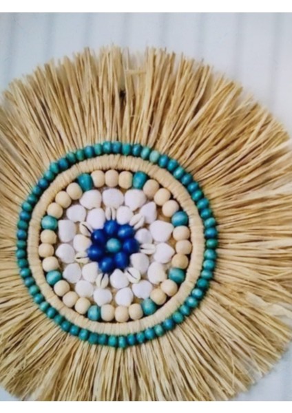 Bhbohem Handmade 2lirafya Duvar Süsü Duvar Panosu Rafya Kapı Süsü Balkon Mobilyası Duvar Süsü A