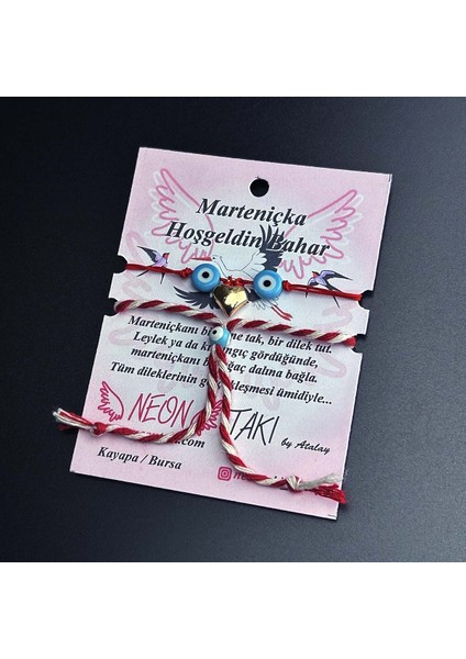 Neon Takı, Duyarlılık Etiketi ve Marteniçka Model 8, 2ad. Bileklik, Paslanmaz Kalp, Boncuklar Turkuaz Renk fiyatları