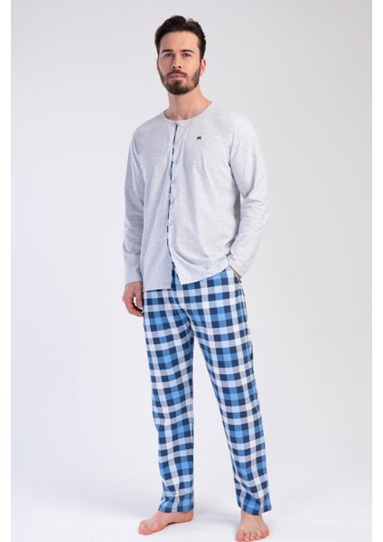 Man Gri Melanj Erkek Uzun Kollu P.suprem Pijama Takımı