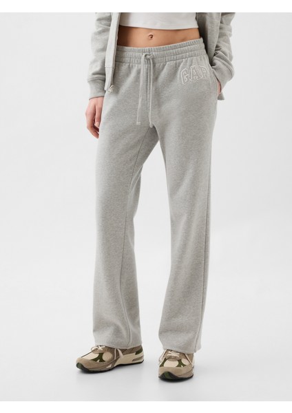 Kadın Gri Gap Logo Bootcut Fleece Eşofman Altı modelleri