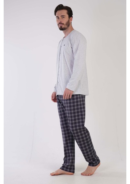 Man Gri Melanj Erkek Uzun Kollu P.suprem Pijama Takımı