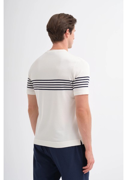 Triko Ekru Erkek T-Shirt 3040 modelleri