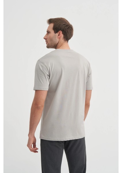 Gri Erkek T-Shirt 4091 modelleri