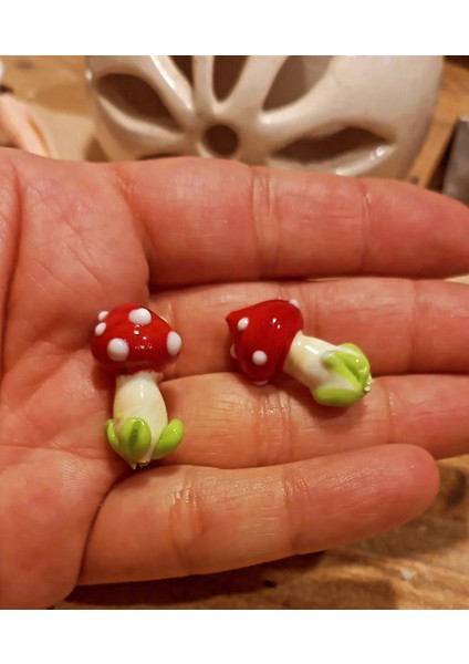 Murano Cam Mantar Boncuk