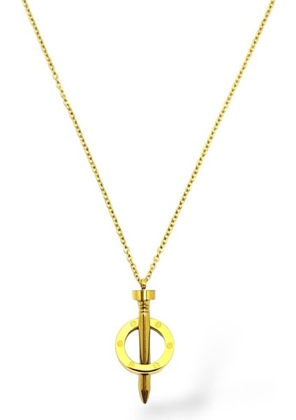 Çivi Model Çelik Kolye