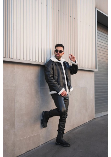 SHO027 Fermuarlı Yüksek Taban Cst Quebec Erkek Bot Sıyah modelleri