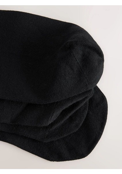 5 Çift Bambu Dikişsiz Unisex Siyah Soket Çorap
