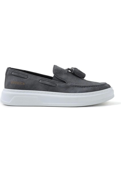 SHO127 Bağcıksız Püsküllü Cbt Loafer-X Erkek Ayakkabı Antrasıt