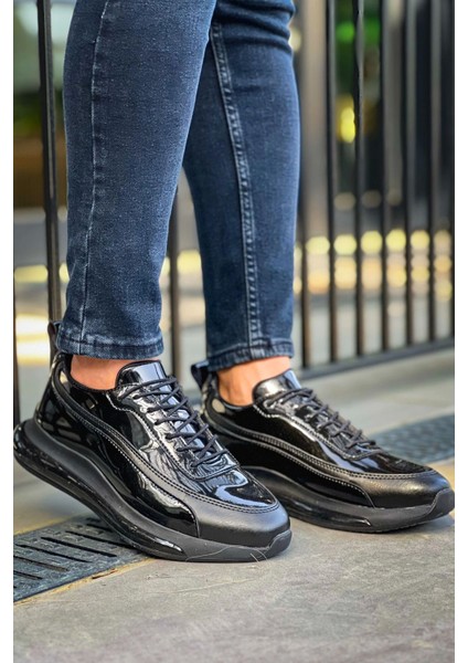SHO2419 Bağcıklı Yüksek Taban Rst Erkek Ayakakkabı Sıyah indirimleri