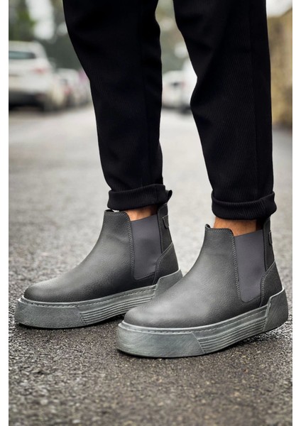 SHO069 Bağcıksız Lastikli Chelsea Crt Harmany Erkek Bot Antrasıt fiyatları