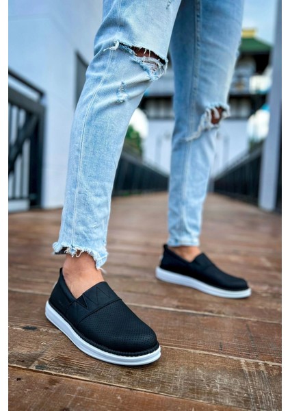 SHO091 Bağcıksız Slip-On Rbt Brecon Erkek Ayakkabı Sıyah fırsatları