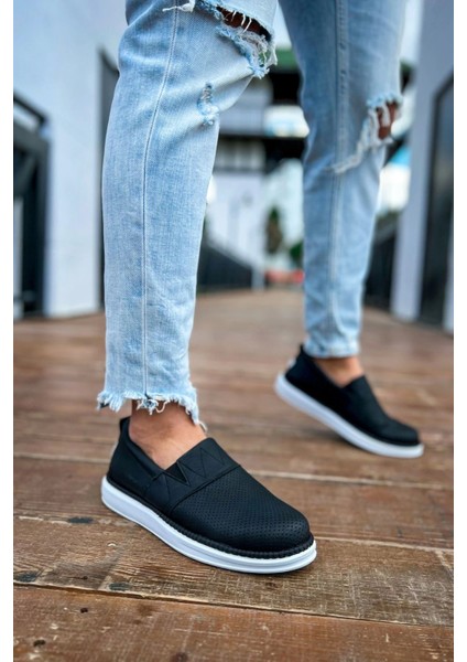 SHO091 Bağcıksız Slip-On Rbt Brecon Erkek Ayakkabı Sıyah indirimleri