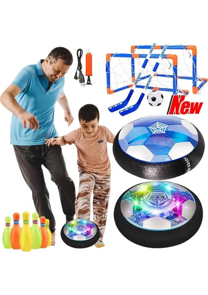 4in 1 Hover Futbol Topu Erkek Çocuk Oyuncakları Bowling Oyuncak Seti Futbol Kapalı Yüzen Futbol Topu ile LED Işık Oyuncaklar Için Erkek Kız Hediye modelleri
