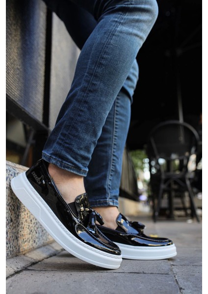 SHO127 Bağcıksız Püsküllü Rbt Loafer-X Erkek Ayakkabı Sıyah