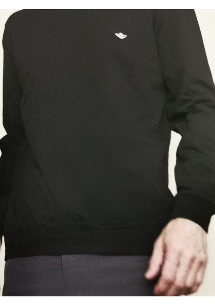 Erkek Siyah Bisiklet Yaka Uzun Kol Sweatshirt 7025-02 fiyatları