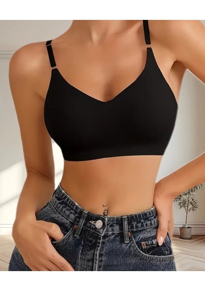 Nessa Ince Askılı Çıkarılabilir Padli Dikişsiz Lazer Kesim Iz Yapmaz Kopçasız BRALET-2012