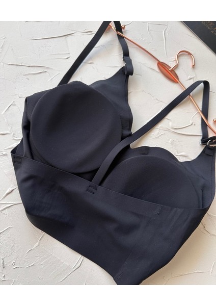 Nessa Ince Askılı Çıkarılabilir Padli Dikişsiz Lazer Kesim Iz Yapmaz Kopçasız BRALET-2012 indirimleri