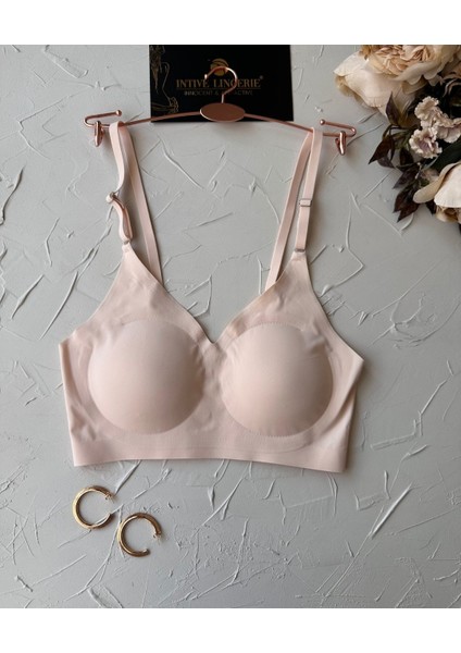 Nessa Ince Askılı Çıkarılabilir Padli Dikişsiz Lazer Kesim Iz Yapmaz Kopçasız BRALET-2012