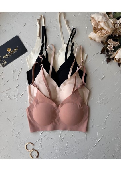 Nessa Ince Askılı Çıkarılabilir Padli Dikişsiz Lazer Kesim Iz Yapmaz Kopçasız BRALET-2012 indirimleri